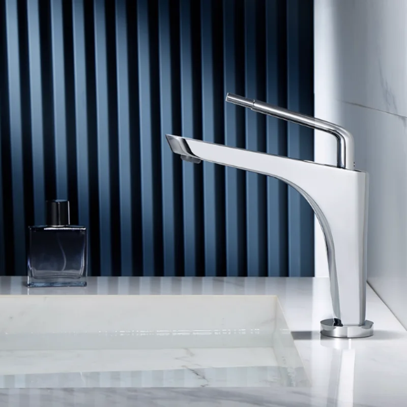 

All-copper Brushed Gold Bathrooom Faucet gun gray wash basin faucet hot and cold water Deck Mounted Gold Lavotory Faucet