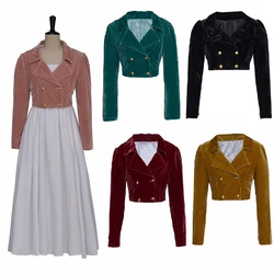 Historical Regency Spencer Jacket Victorian Jane Austen Velvet Short Coat Women Tea Party Dress Accessories Top