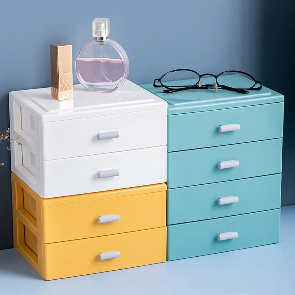 

Mini Desktop Storage Box Multi-functional Waterproof Jewelry Box Large Capacity Dust Prevention Stationery Organizer Home