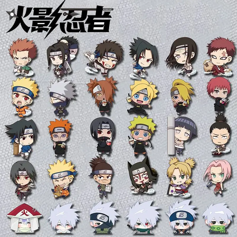 

New Naruto Creative Cartoon Animation Badge Kawaii Naruto Kakashi Sasuke Sakura Gaara Brooch Pin Ornament Holiday Gift Wholesale