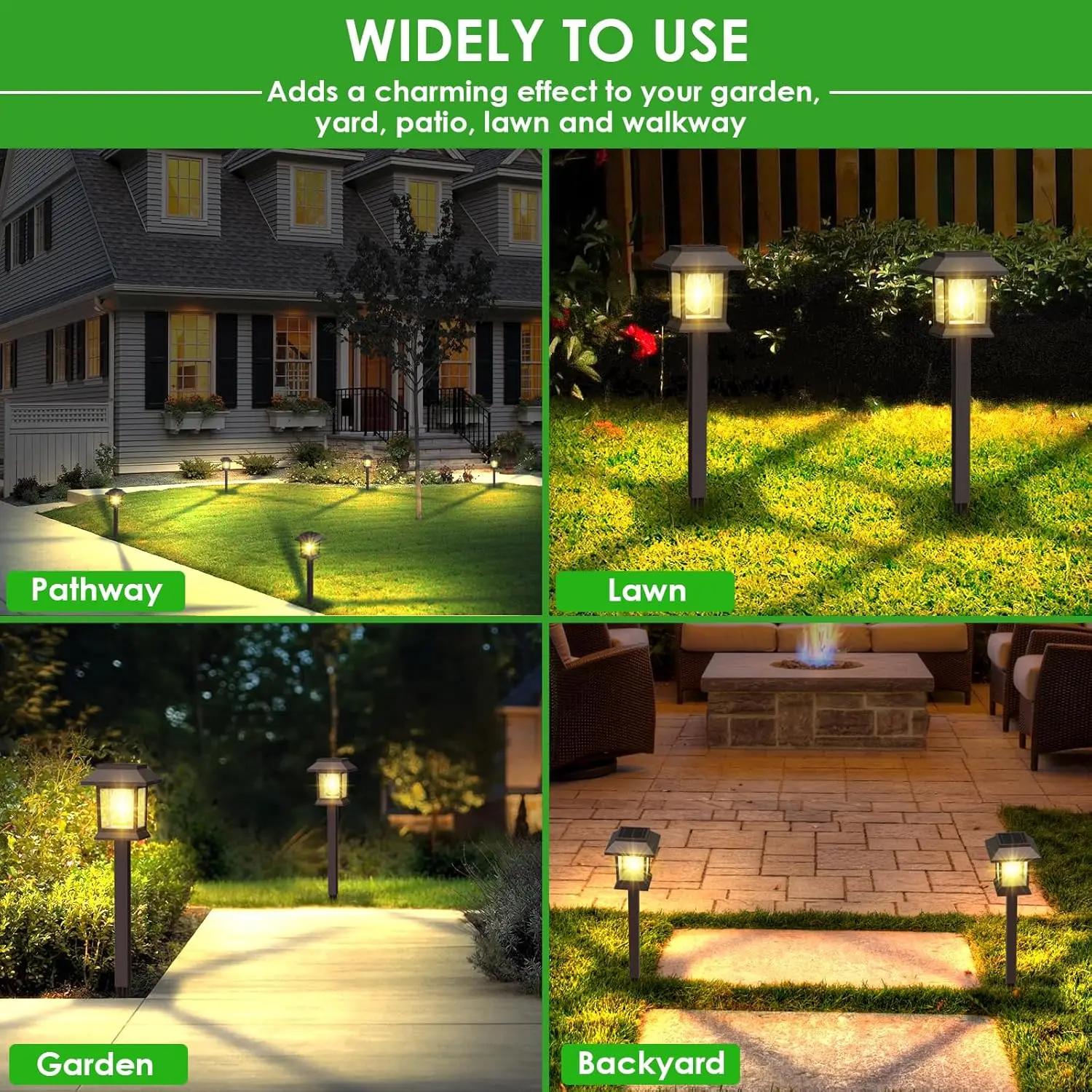 Outdoor Solar LED Ground Stake Light Lawn Lamp for Garden Villa Courtyard Park Landscape Yard Atmosphere Lighting image 4