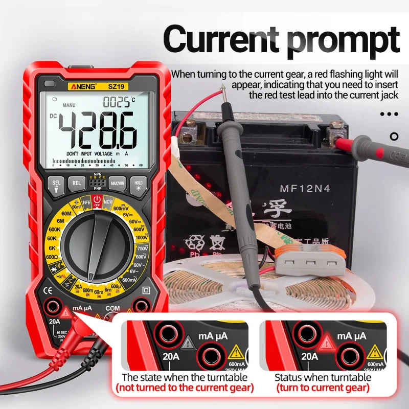 ANENG SZ19 Pro Digital Multimeter 6000 Counts Multimetro Avometer Transistor Capacitor Tester Profissional Lcr Meter