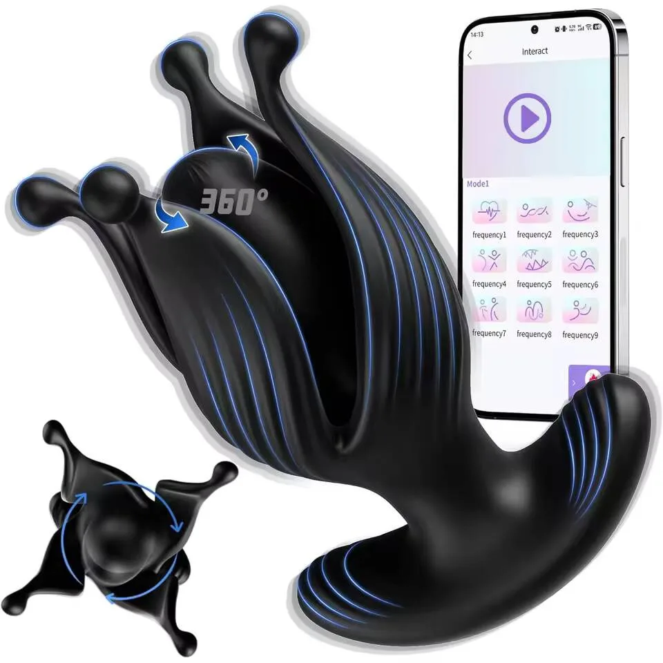 APP Control Male Prostate Massager Anal Vibrator 10 Rotation Vibration Butt Plug Anal Dildo Stimulator Adults Sex Toys For Men