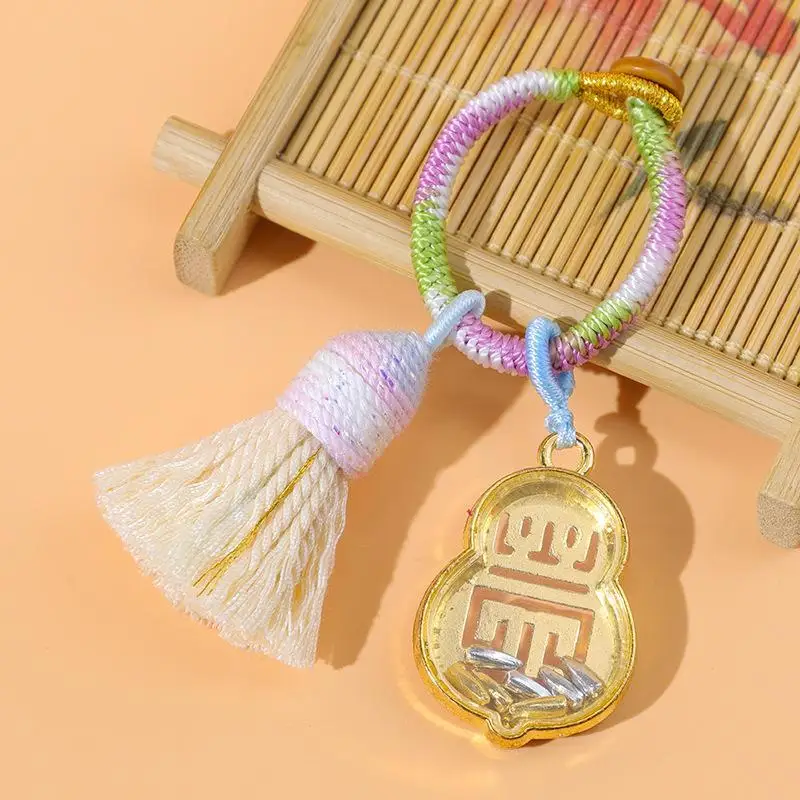 Chinesischer Stil Kürbis-Glücksbringer Schlüsselanhänger 1 Stück Exquisiter Taschenanhänger Dekoration für den täglichen Gebrauch Abschluss-Souvenir-Geschenk – Detail 8