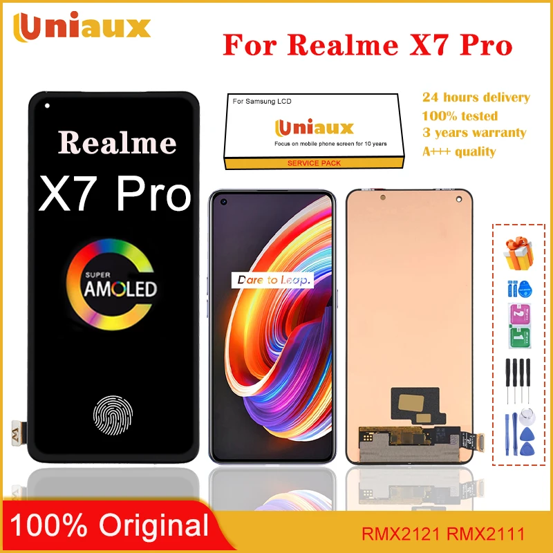 

6.55'' AMOLED For Realme X7 Pro Mobile Phone LCD Screen Display assembly Touch Screen LCD Panel Replacement
