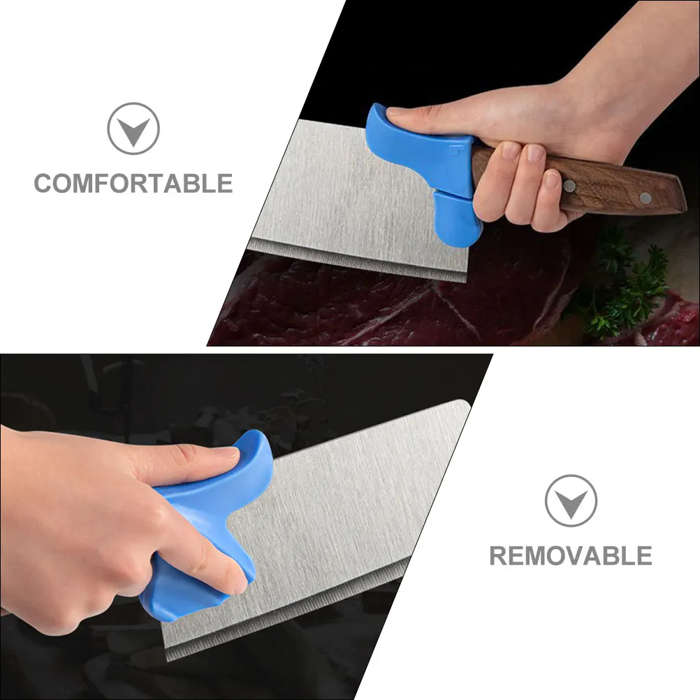2 قطعة غطاء خلفي لقطع السيليكون مقاوم للتآكل ومقبض واقي قبضة قابل للإزالة وقابل للغسل أداة مطبخ متينة #5