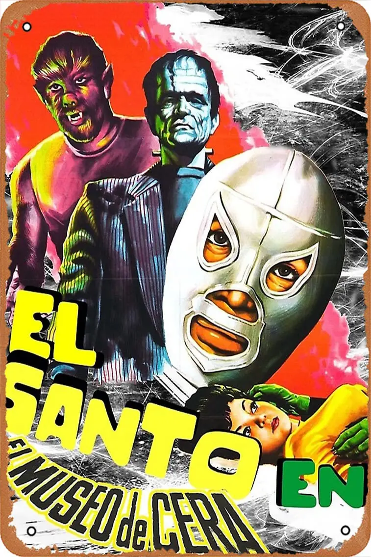 Yzixulet El Santo En El Museo De Cera Poster Vintage 8