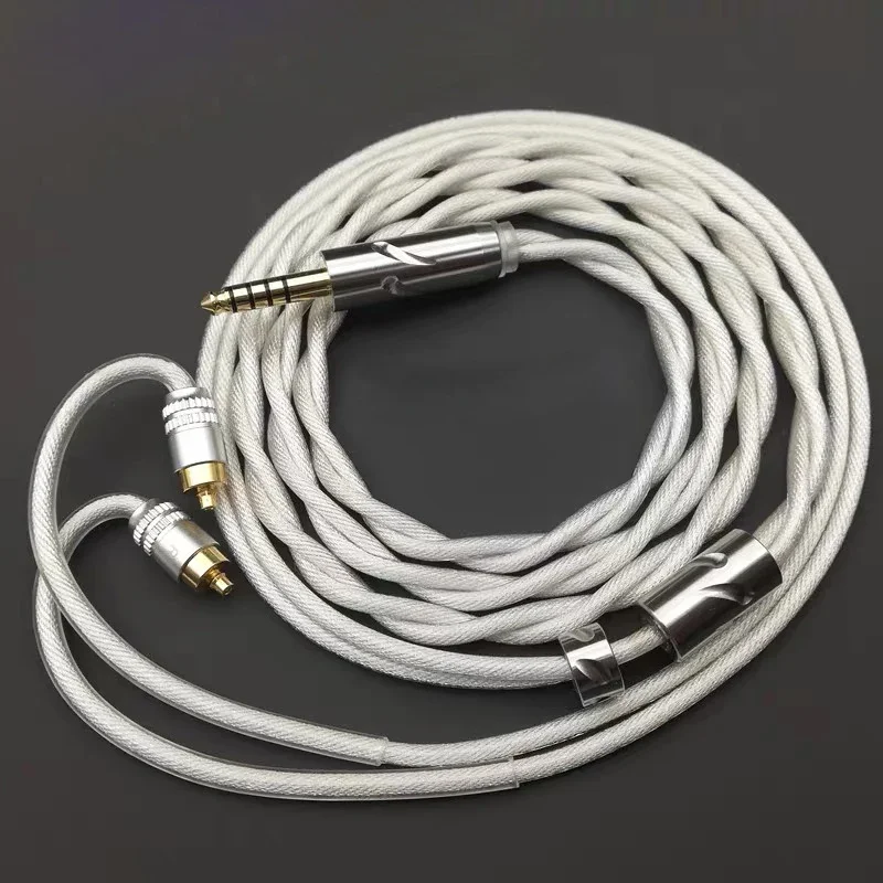 mmcx 0.78 qdc ie80 im50 tf10 A2DC 610 실버 도금 코어가 포함된 고급 DIY 1.2m 헤드폰 케이블