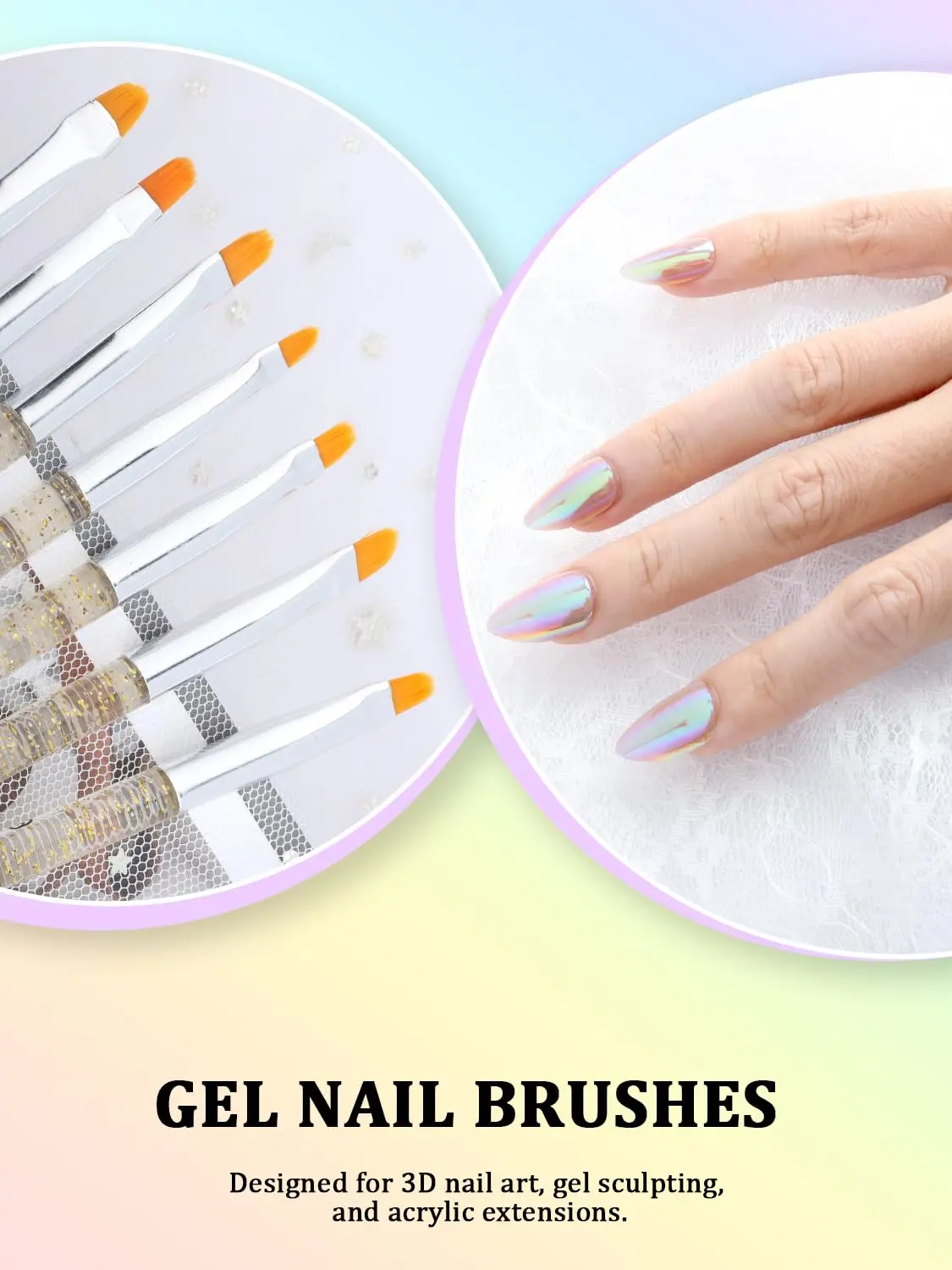 33PCS Pennelli per nail art Set Strumenti per nail art Strumenti per punteggiare le unghie a doppia estremità Pennelli per design delle unghie Penna per disegno delle unghie per il design delle unghie
