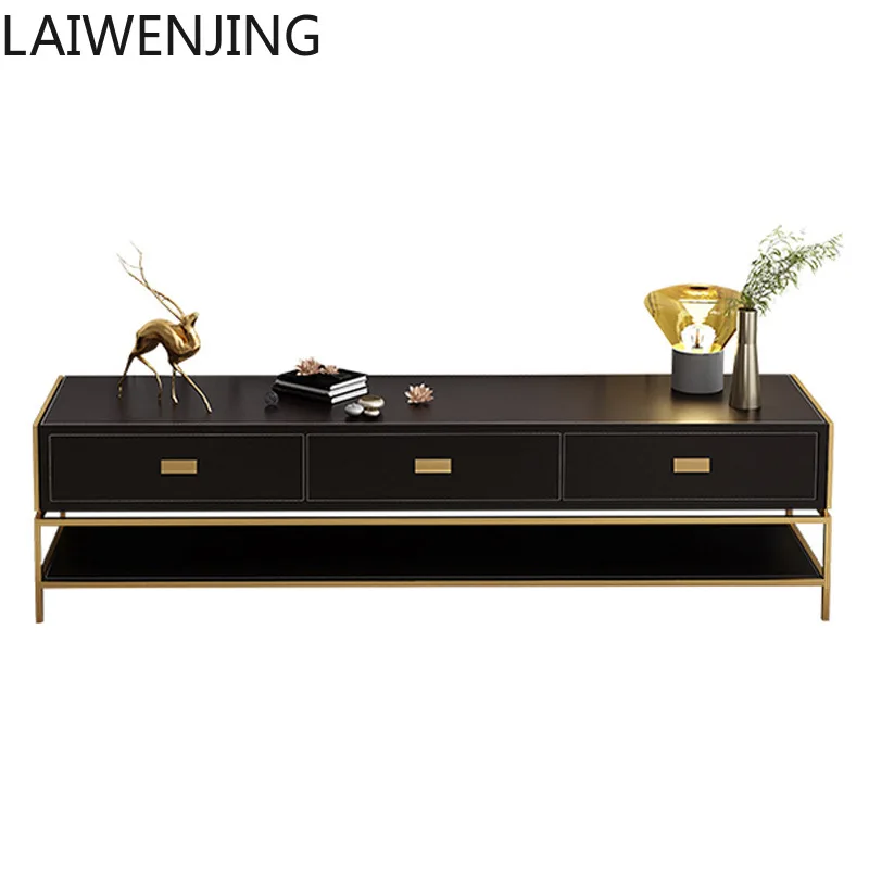 HLZ light luxury coffee table TV cabinet combination leather coffee table TV cabinet