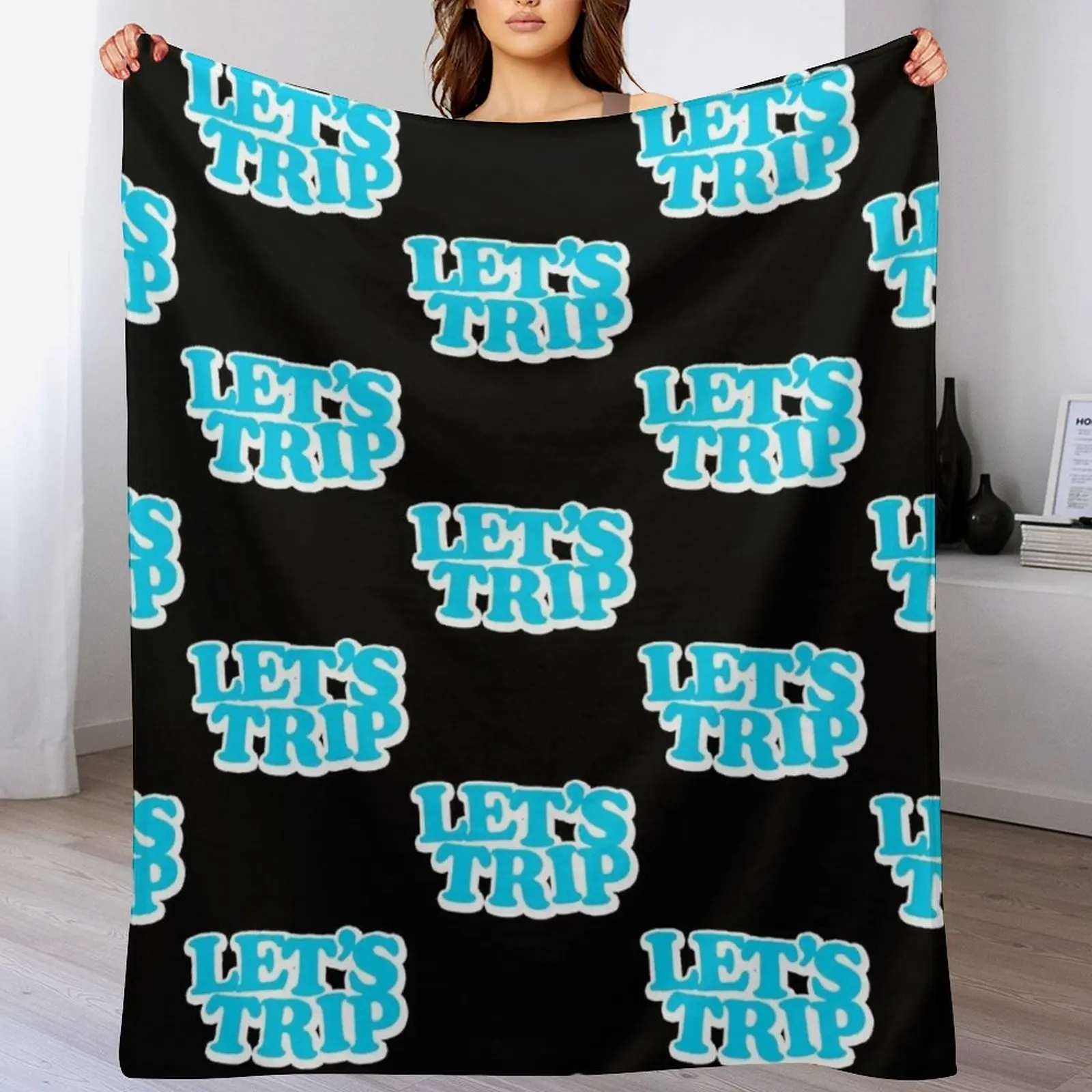 

LET_S TRIP Throw Blanket Camping For Baby Shaggy Decorative Beds Blankets