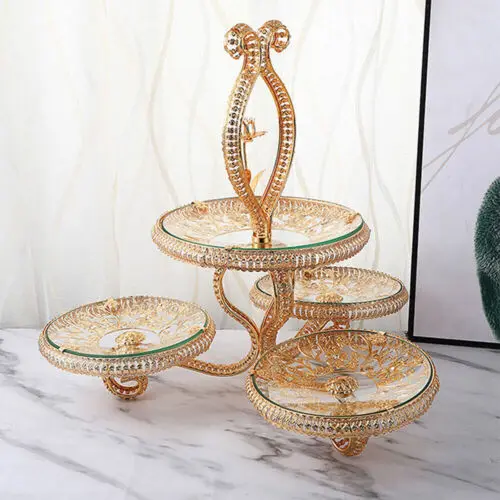 4-Tier Cupcake Stand Metal Dessert Holder Wedding Party Event Display Tower US