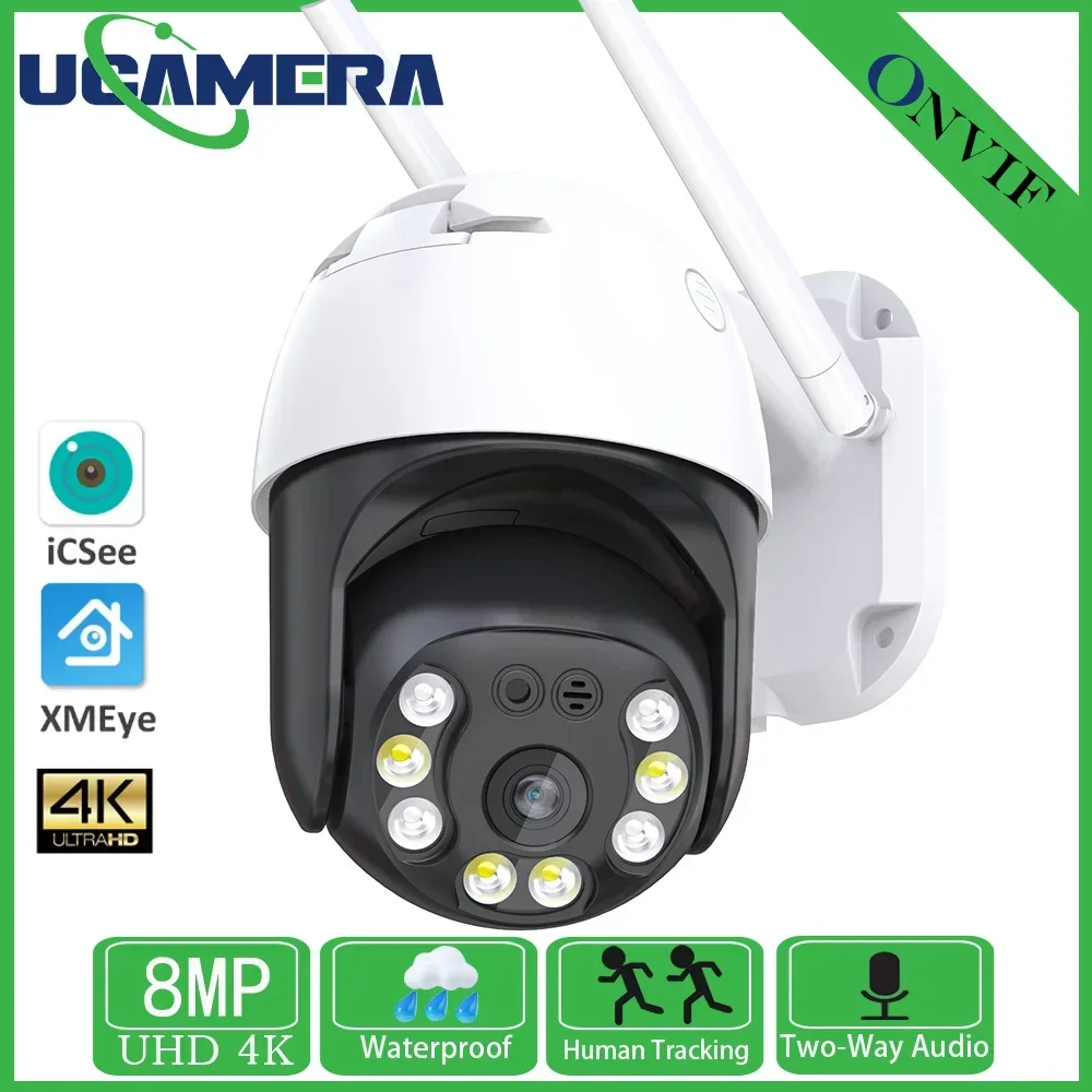 

4K 2K WIFI SIM Card PTZ Camera AI Human Auto Tracking 8MP 2MP WIFI Security CCTV Surveillance IP Camera iCSee Alexa