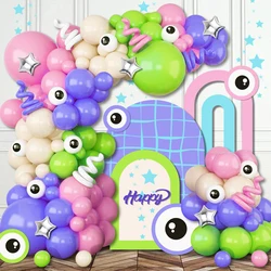 104-Piece Monster Balloon Arch Garland Set, Pink, Purple, Nude, Green Balloon Arch Monster-Themed Birthday Party Photo Backdrop Bachelor Party Decorations