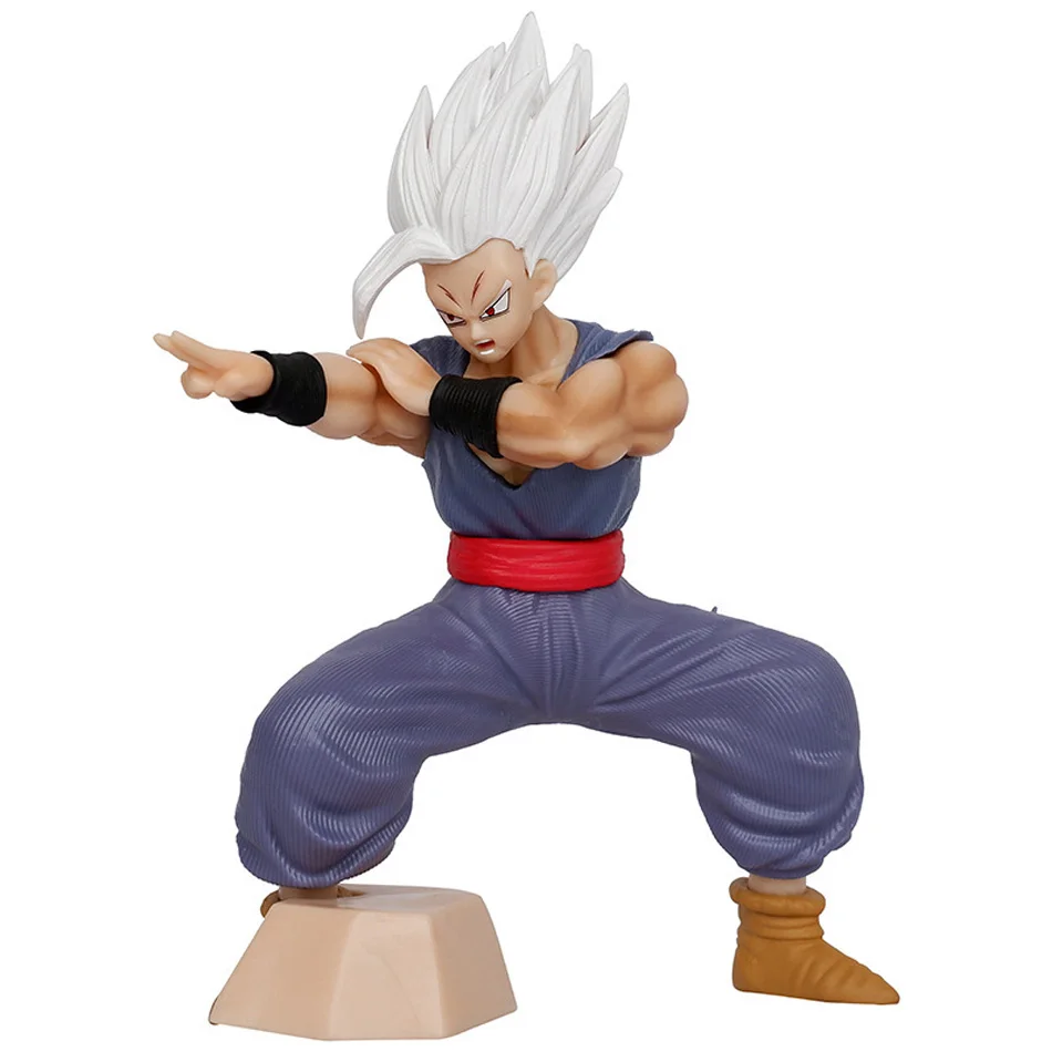 Anime Dragon Ball Gohan figura de bestia Super Saiyan pelo blanco Son Gohan PVC colección de figuras de acción modelo juguete regalo para niños