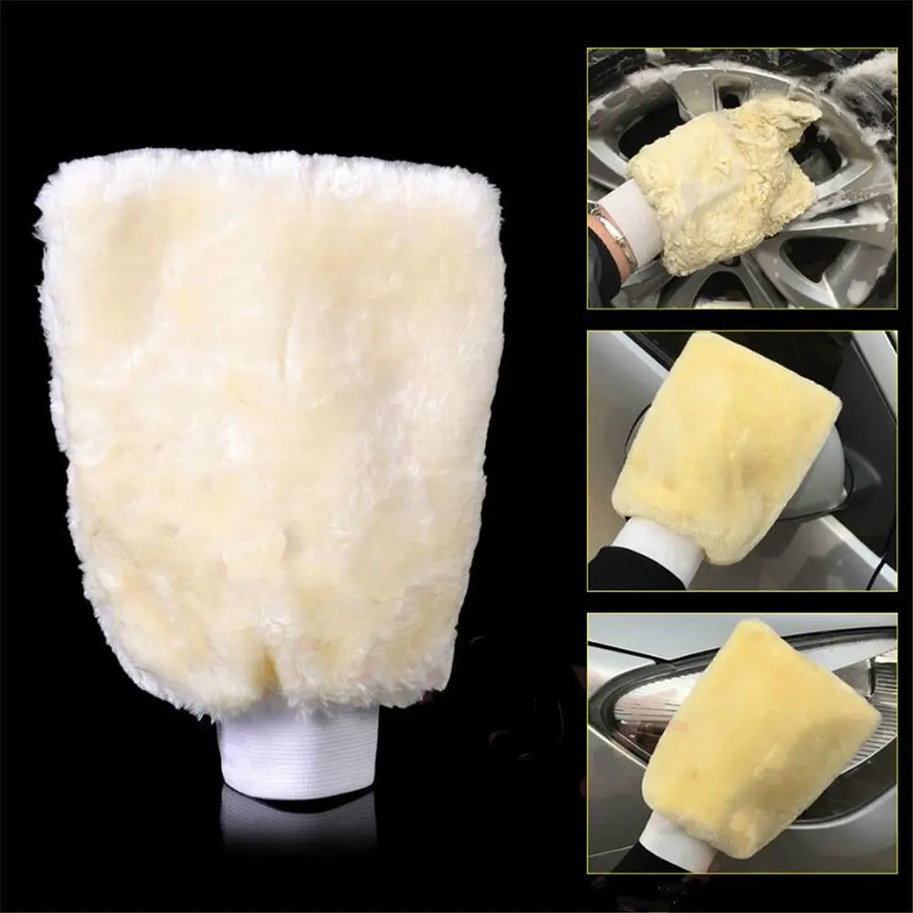 Microfiber Car Wash Gloves Imitation Wool Soft Thickened Car Clean Mitt Double-faced Waterproof Glove Washing Supplies