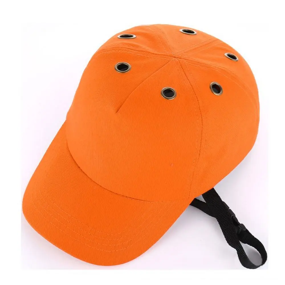 ABS Inner Shell Safety Hard Hat Top 6 Holes Hard Cap Shell Safety Baseball Caps Breathable Adjustable Strap Bump Cap for Safety