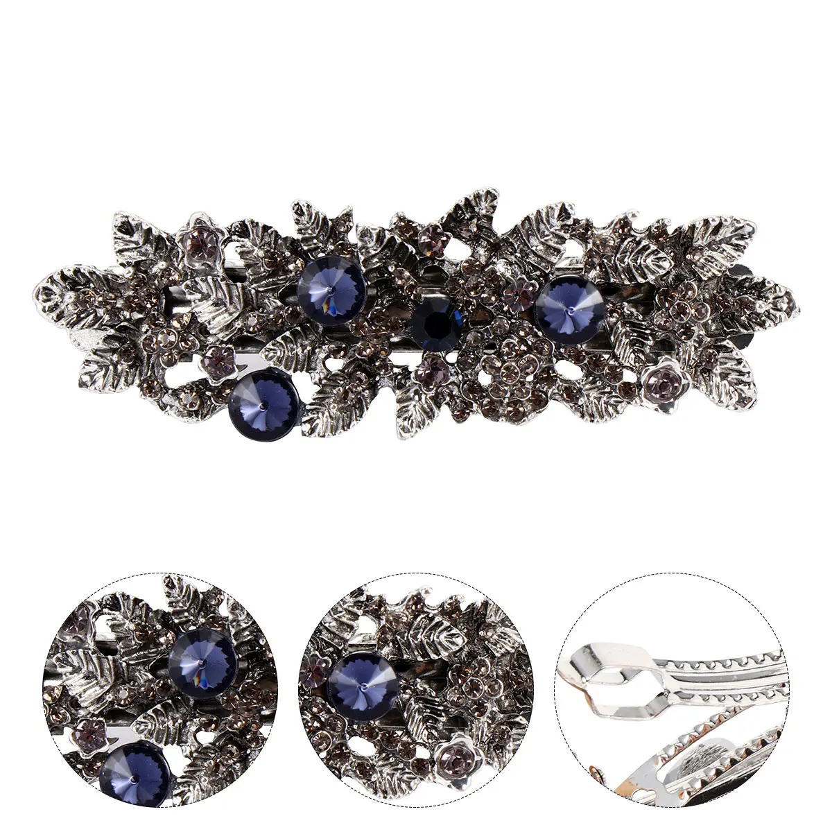 

Retro Hair High Quality Alloy Green Crystal Girls Hair Clip Women Accessories Girls Hairpin Spring Barrette For Party
