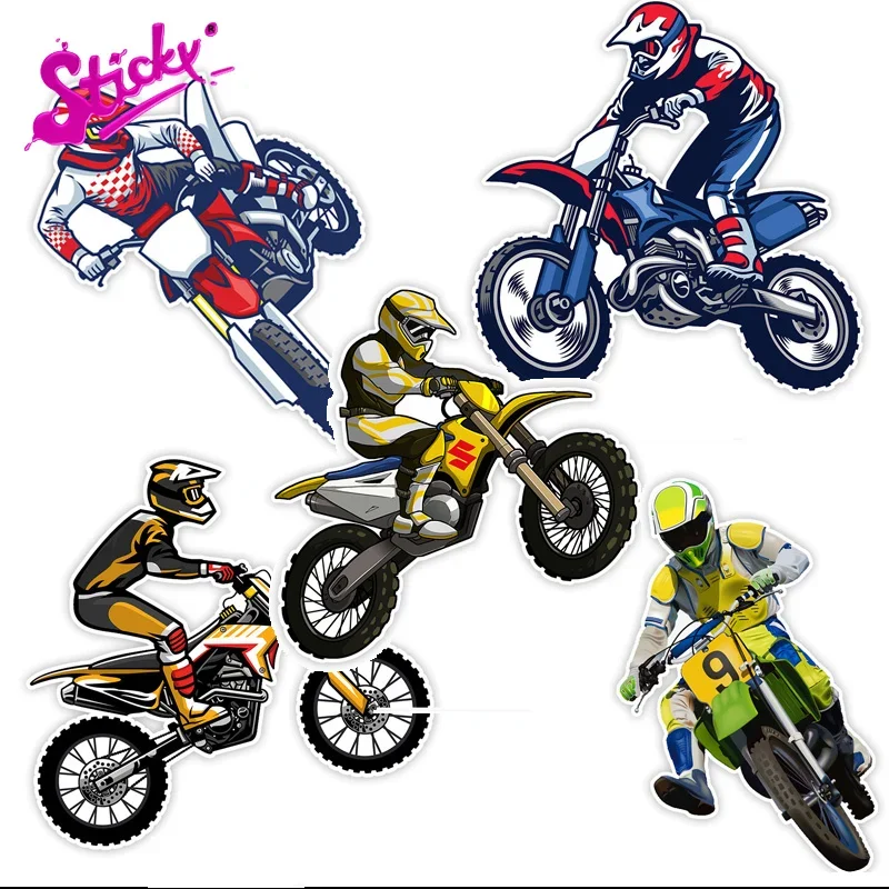 

Motocross Race Vinyl Car Stickers - Waterproof Decals for Cars, Trucks, SUVs,Window ,Bumper, Laptop