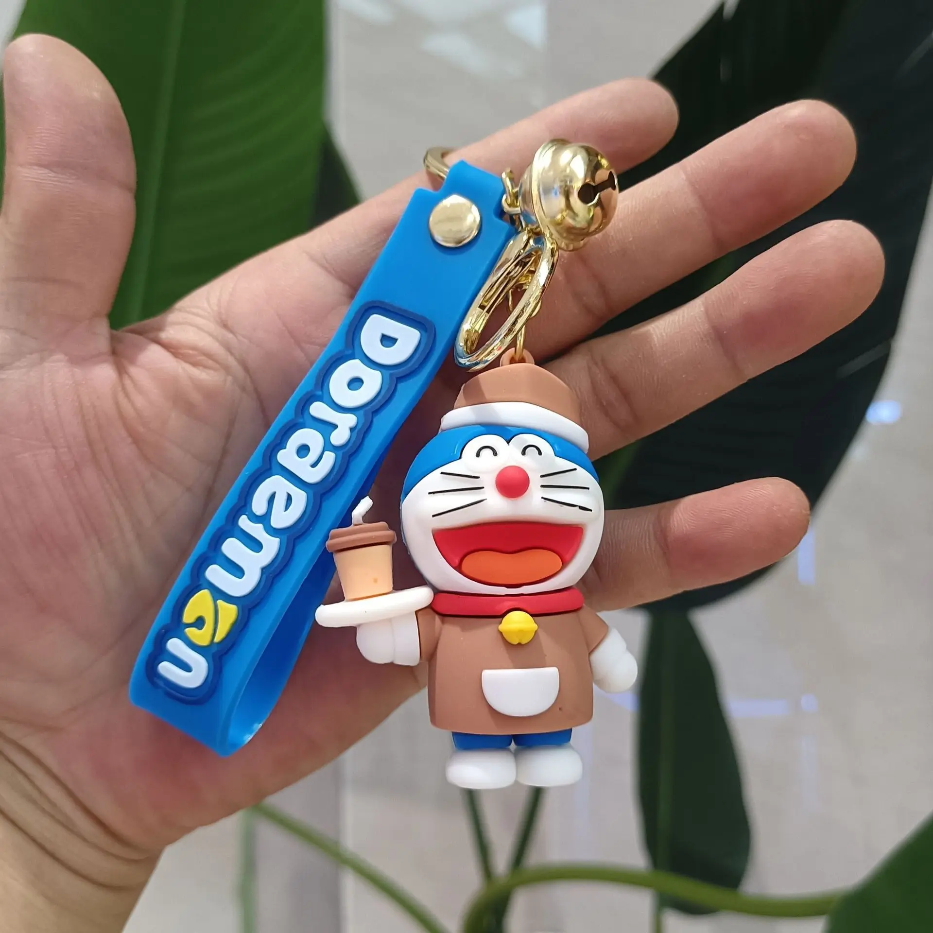 Cute Doraemon Doll Pendant Cartoon Figures Model Toy Cat Robot Cat Kawaii Keychain Bag Keyring Pendant Birthday Gifts Keyholder