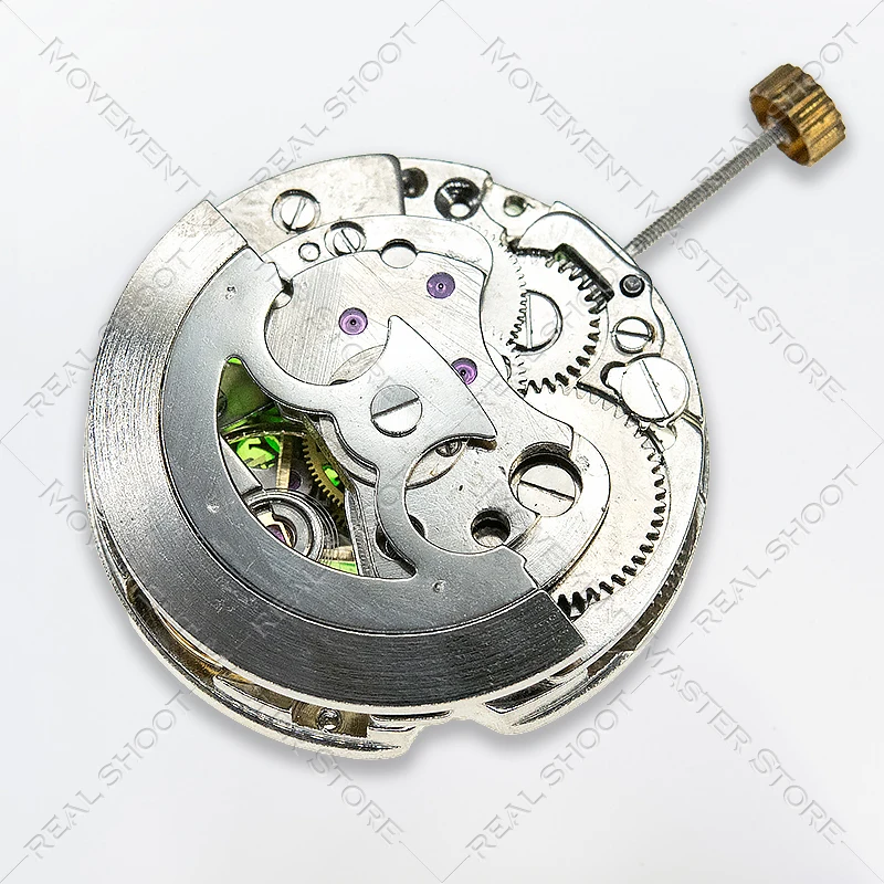 7120 Skeleton Automatic Watch Movement New Chinese 3 Hands Silver