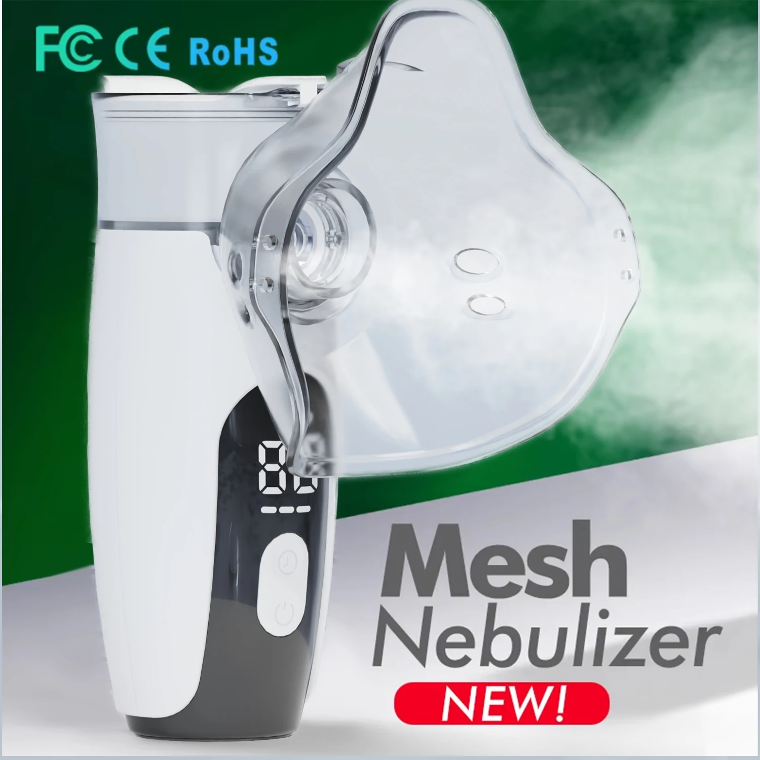 Nébuliseur portable à mailles, silencieux, auto-nettoyant, pour enfants