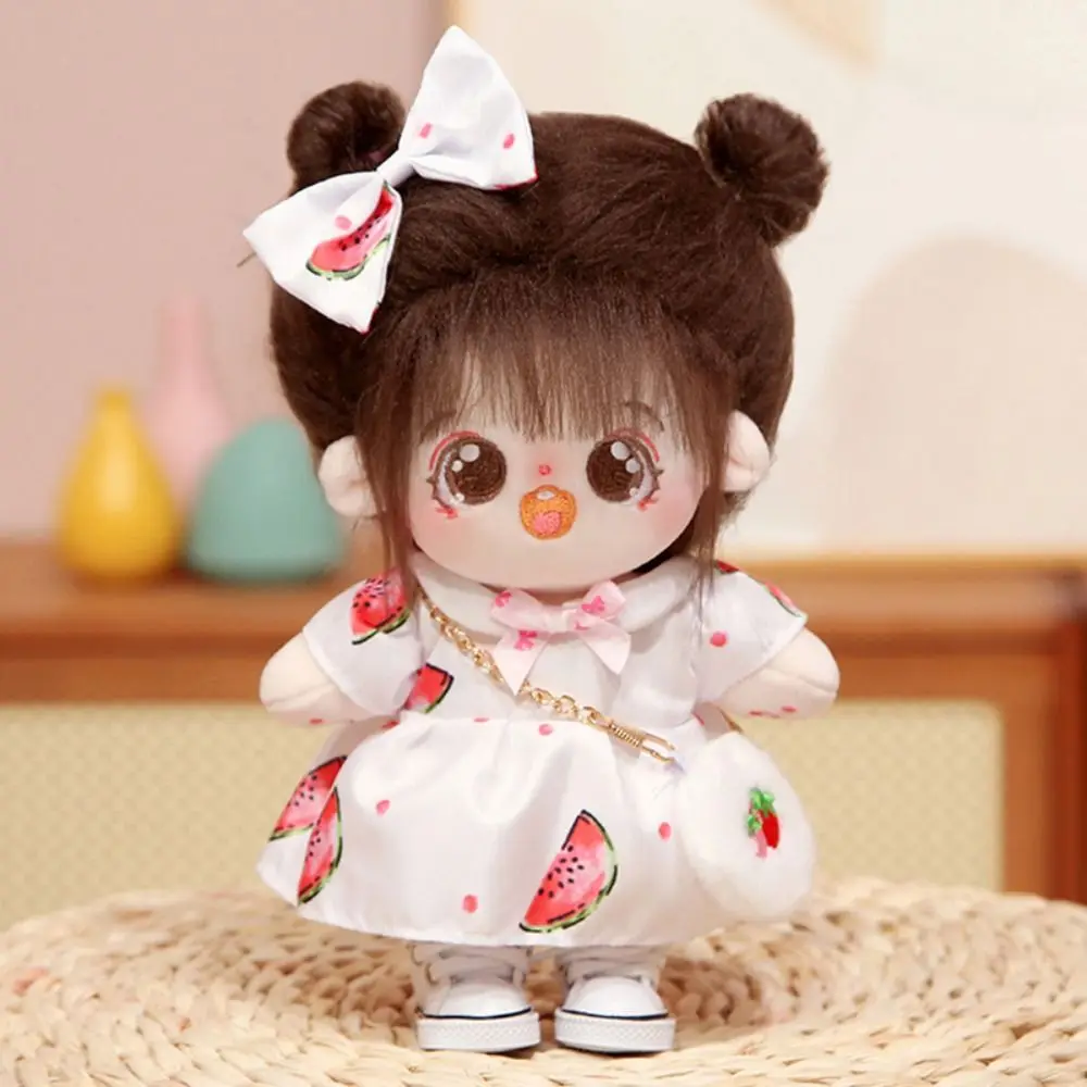 20cm Cotton Doll Cloth Flower Dress Small Crossbody Bag  Toys Accessories