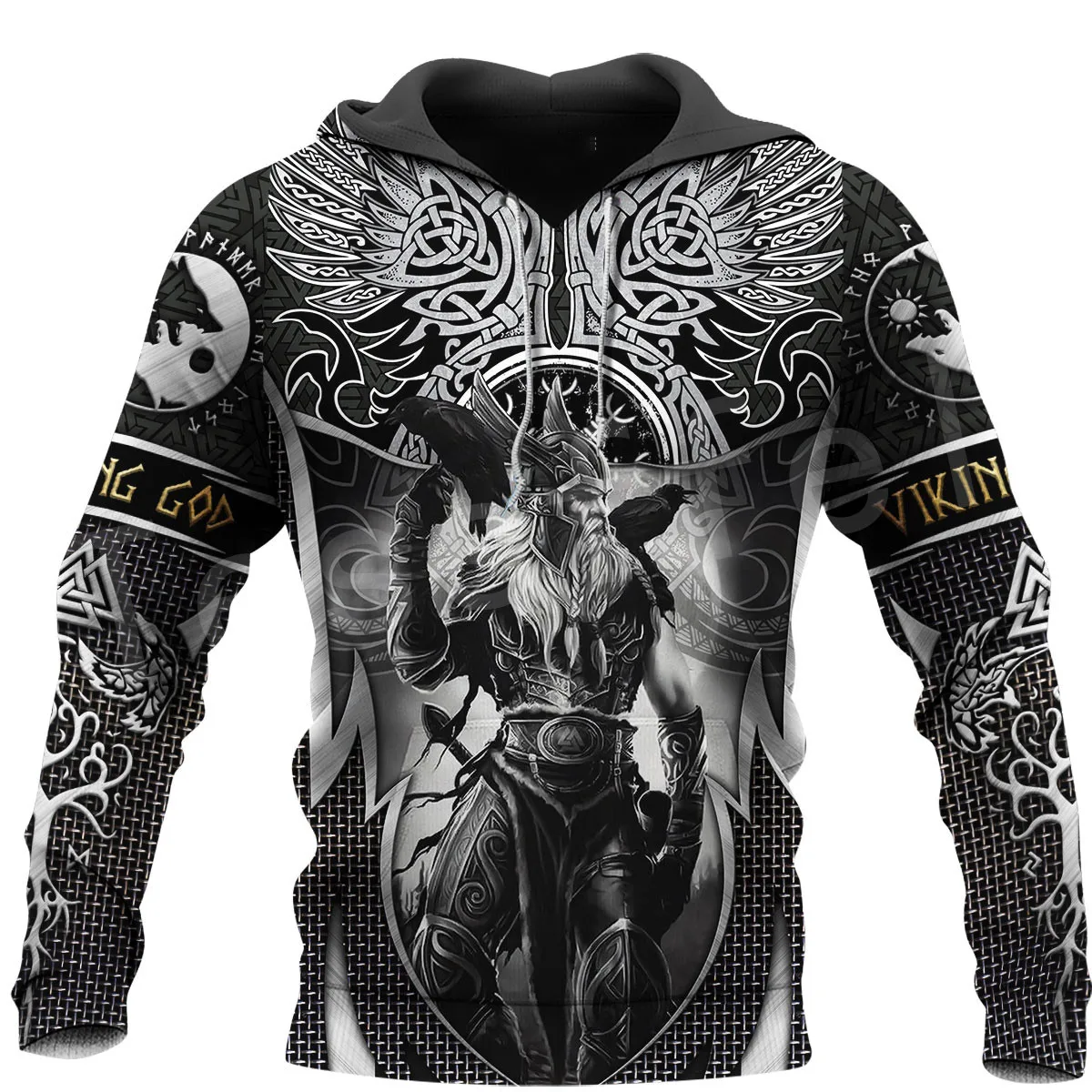 

Northern Europe Pirate Print Hoodies For Men Hip Hop Vintage Harajuku Streetwear Autumn New in Sweatshirts Oversized Y2k Clothes