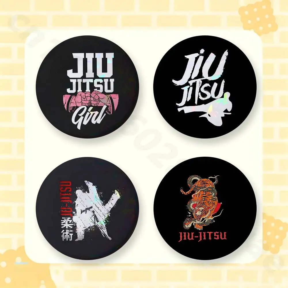 BJJ Brazilian Jiu Jitsu 2 Pieces Set Badge Set Fashion Brooches for Women Men Backpack Accessory Bag Badge