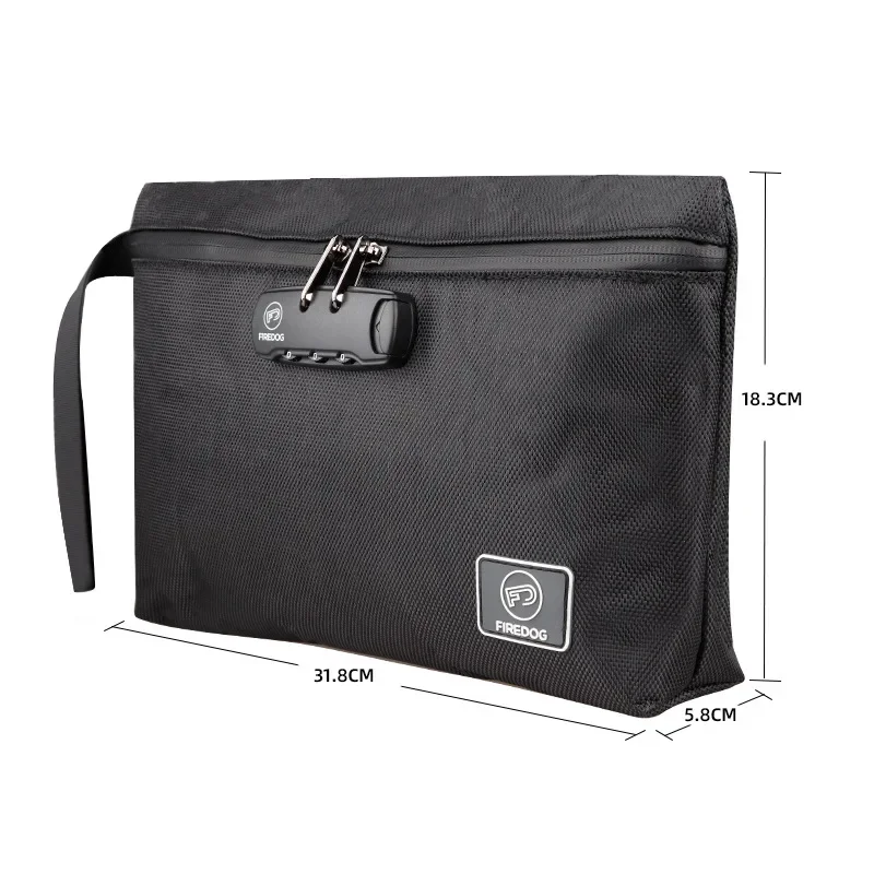 Piccola borsa di sicurezza odore isolato impermeabile Password Lock Storage Bag Zipper multifunzione Travel Office Files Safety Bag