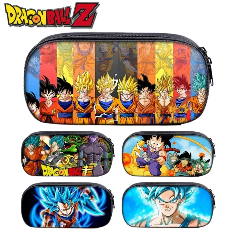 Dragon Ball Peripheral Pencil Case Stationery Box Male and Female Students Cartoon Pencil Case Large Capacity Canvas Storage Bag