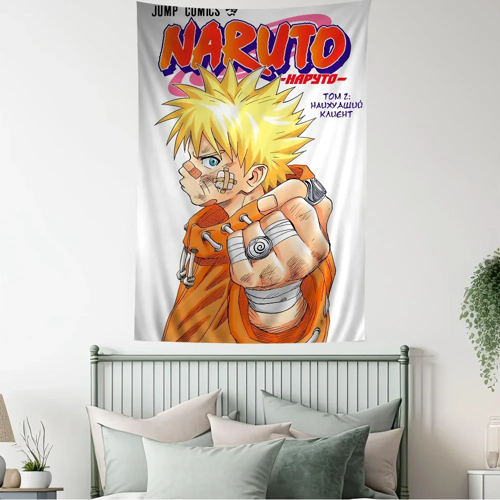 Anime N-Narutos Colorful Tapestry Wall Hanging Bohemian Wall Tapestries Mandala Wall Art Decor