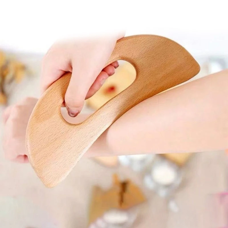 1pc Wooden Guasha Tools scraping Anti Cellulite Massage Tool Lymphatic Drainage Paddle