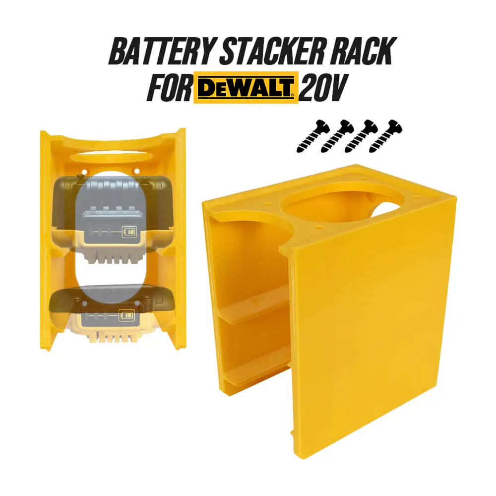 

Стеллаж для хранения аккумуляторов DeWalt 20V, совместимый с литий-ионными батареями 2Ah и 5Ah, органайзер для хранения.