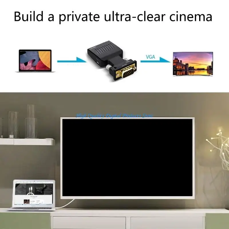 

U2JE HDTV в VGA Адаптер преобразователей Выходные компьютер Установите верхний разъем