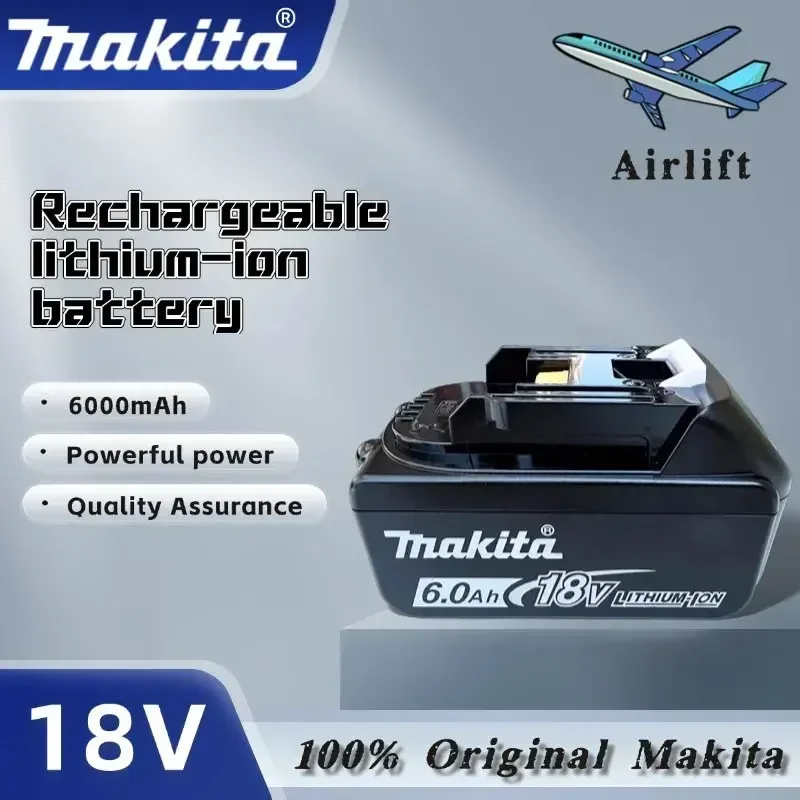 

BL1860B Аккумулятор Makita 18 В 6 Ач, для аккумулятора Makita DTD172 DDF487 DTW300 DGA404 Аккумулятор для электроинструментов