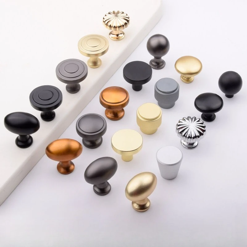 Modern simple drawer spherical solid single hole round handle wardrobe door gold hardware furniture cabinet cabinet handle