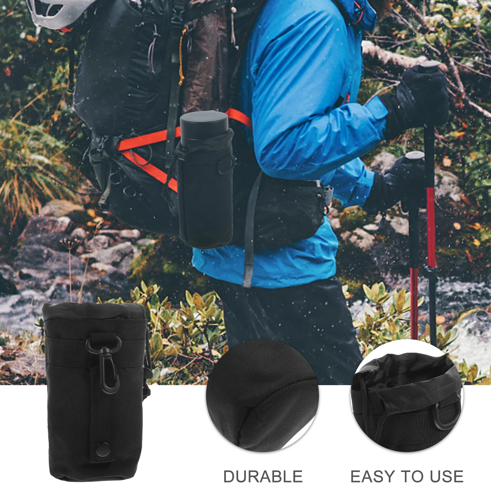 

Portable Water Sleeve Heat Resistant Anti-Scalding Protection Cover Insulated Cup Carrier Bag For Outdoor Sports Travel Glass