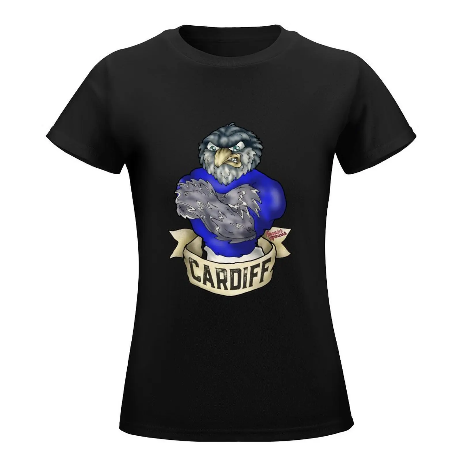 Cardiff City Bluebird Mascot T-Shirt graphics korean fashion Women's tops