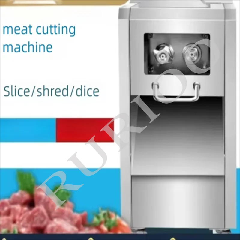 High Efficiency Motor Automatic Fresh Meat Cutting Machine Beef Slicing Machine for Home Business Use