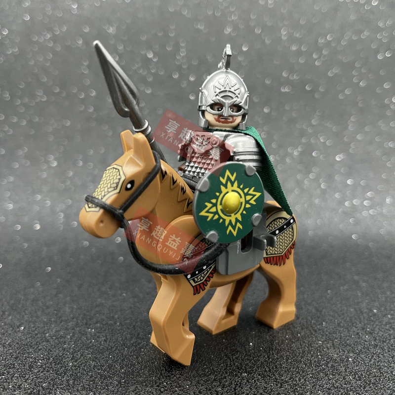 DIY Medieval Rohan cavalry Movie character Building Blocks mini action toy figures Assemble Bricks Children toys Gifts