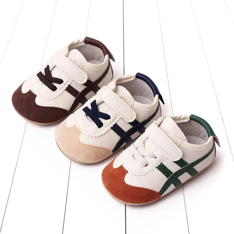 Yibubu Baby Shoes Soft Soled Non-slip Toddler Shoes Outdoor Sports Shoes For Kids Fashion Line Design Simple And Generous