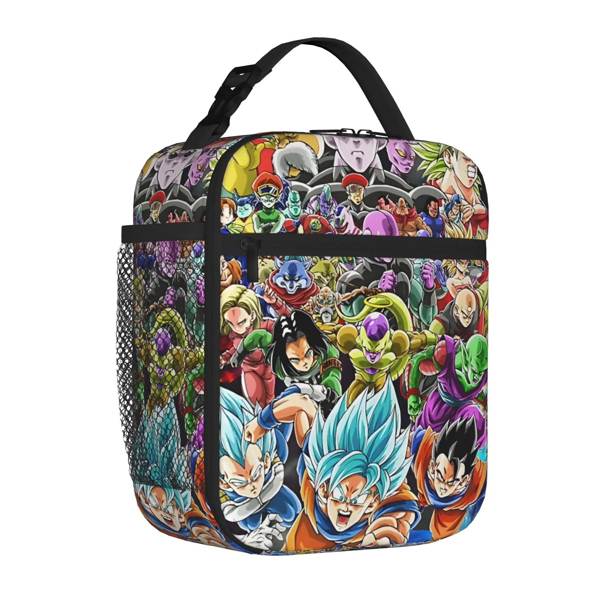 1 Piece Zipper Closure Dragon Ball Group Photo Storage Bag Pocket Dragon Ball  School Lunch Food Box Reusable For Lunch Food Bag