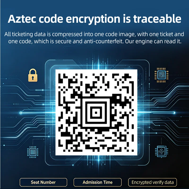 LONVILL TTL USB ISO24778 Secure Aztec Validation Embedded Electronic Pass Tickets Scanning Event Access Scanner Module view 3