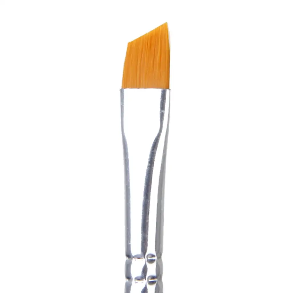 Set mit 6 Nylonpinseln mit weißem Griff und Aquarellmalzubehör