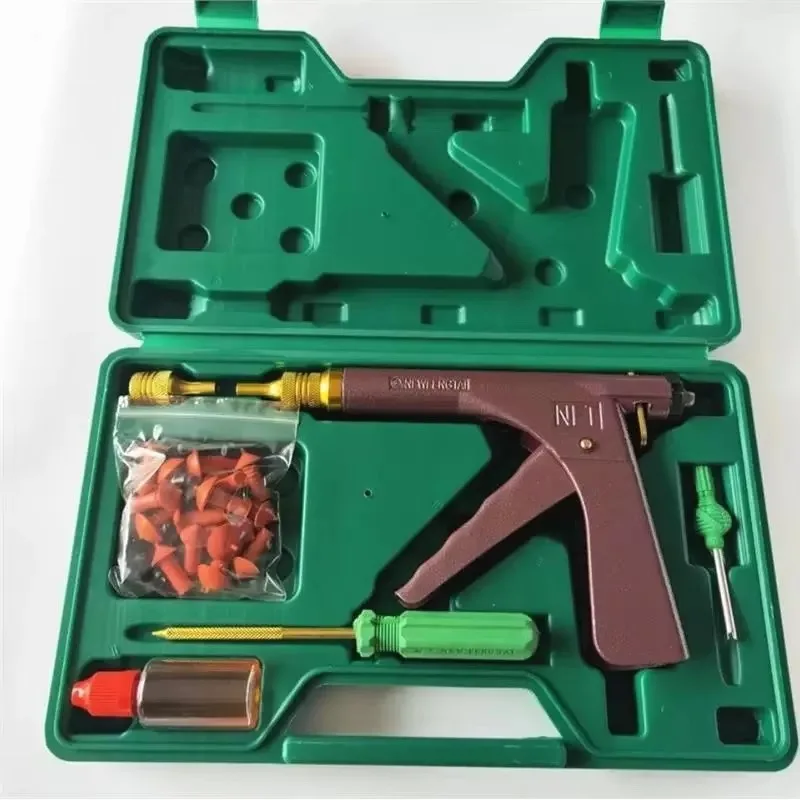 Handheld Tire Repair Kit, Motorcycle EV Scooter Puncture Repair Tool Set For Tubeless Rubber Tyre Emergency Fix