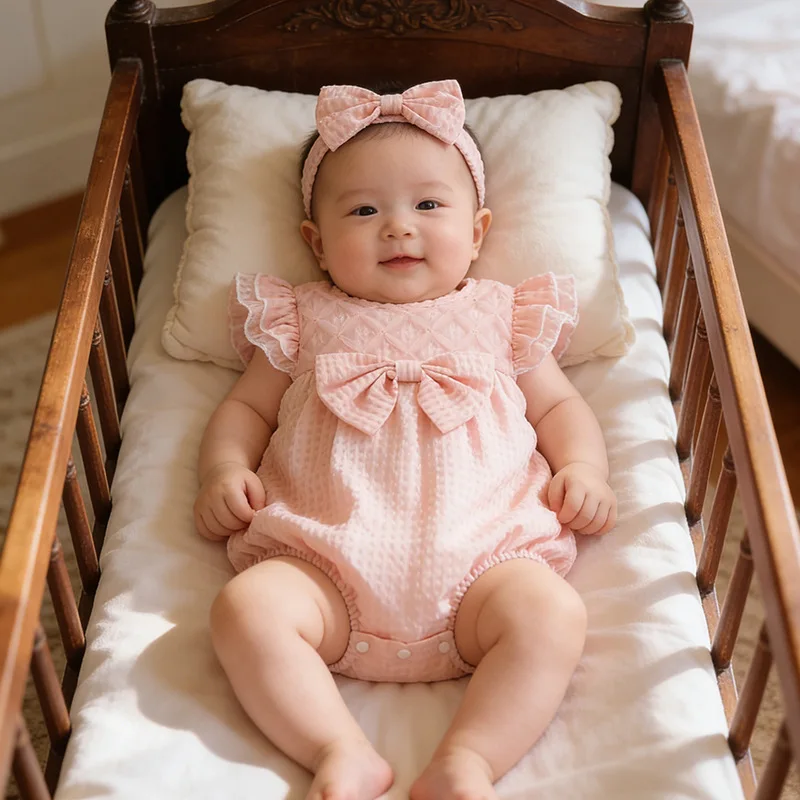 baby-clothes-summer-thin-newborn-clothes-female-baby-jumpsuit-class-a-triangular-fart-romper-summer