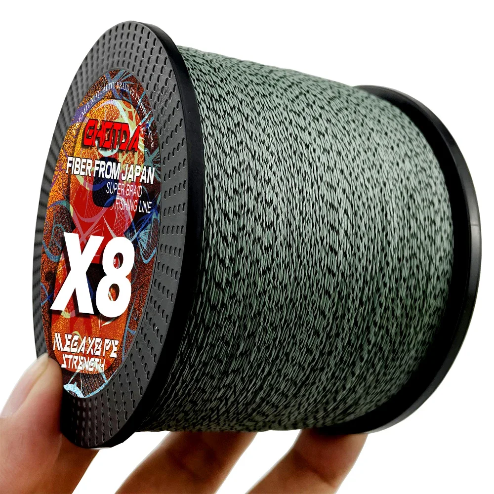 GHOTDA New X8 Upgrade Braid Fishing Line Super Strong 8 Strands Multifilament PE Line 100M 300M 500M 18 22 31 39 43 52 61 78LB