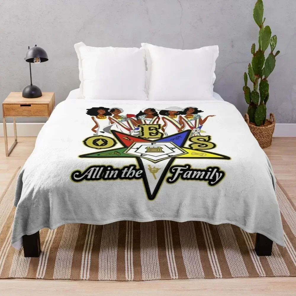 

OES Order Of The Eastern Star Logo Sistars All In The Family Freemason Throw Blanket anime Sofa Quilt Soft Plush Plaid Blankets