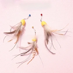Varita de plumas juguete para gatos con cabezas intercambiables